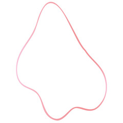 Rose gold abstract shape outline