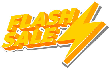 Trendy flash sale with yellow thunder label.