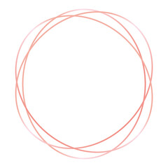 Rose Gold Abstract Shape Line