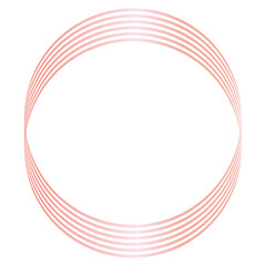 Rose Gold Abstract Shape Line