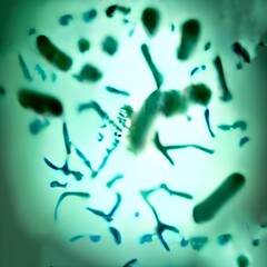 Bacteria, virus, cell 3d rendering