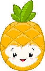 Cute Cartoon Pineapple Fruit