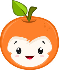 Cute Cartoon Orange Fruit