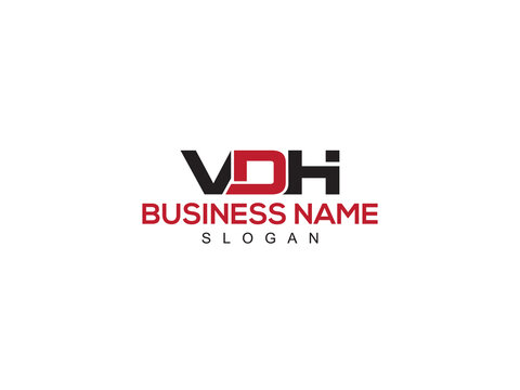 Creative VDH Logo Icon, Monogram vdh Letter Logo Design And Unique Style For Your Brand or Business