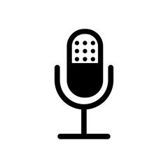 microphone icon design for podcast and voice theme