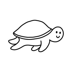 Fototapeta na wymiar turtle hand drawn illustration