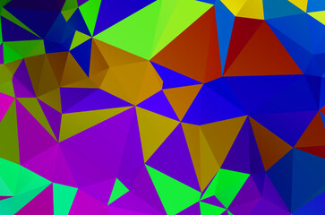 Fototapeta premium Geometric design for business presentations or web. Colorful swirl rainbow polygon background or frame. Abstract Rectangle