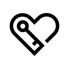 Simple Love icon monoline design