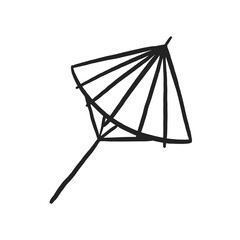 umbrella illustration in Japanese style