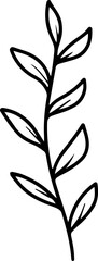 Leaf Line Art Illustration
