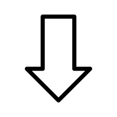 Down Arrow Icon Vector Symbol Design Illustration