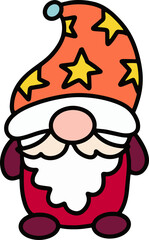 Cute Gnome Elf Hand Draw Cartoon Doodle Clipart Collection