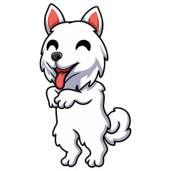 Cute samoyed dog cartoon standing