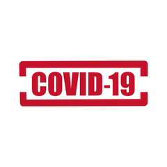 Red text effect design for corona virus. Covid-19 text disaster alert deadly virus.