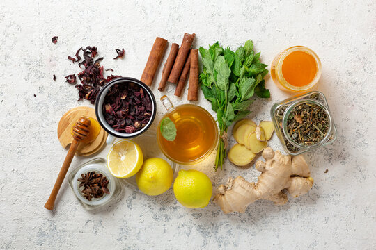 The concept of traditional medicine and health promotion with pure products, roots and herbs
