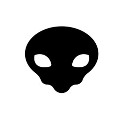 Alien faces. green alien creature with big eyes