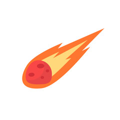 Comet cartoon. The meteorite fell to the earth and sparked. © anuwat