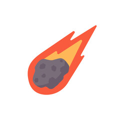 Comet cartoon. The meteorite fell to the earth and sparked. © anuwat