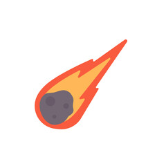 Comet cartoon. The meteorite fell to the earth and sparked. © anuwat