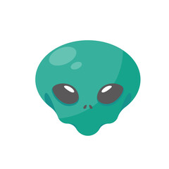 Alien faces. green alien creature with big eyes