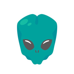 Alien faces. green alien creature with big eyes
