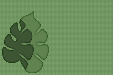 Paper cut out with leaves