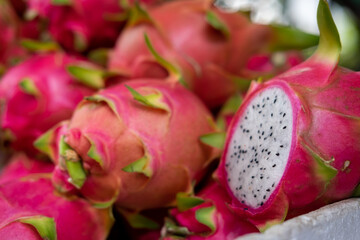 Dragon fruit on the market