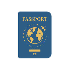 passport. travel documents for immigration officers in the airport before traveling
