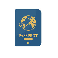 passport. travel documents for immigration officers in the airport before traveling