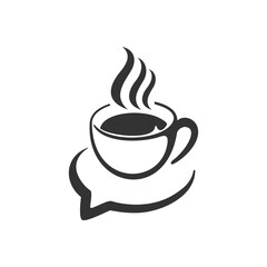 coffee talk logo concept vector stock illustration