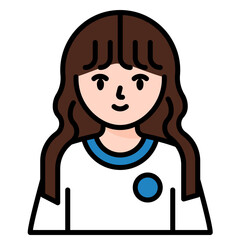 girl line icon