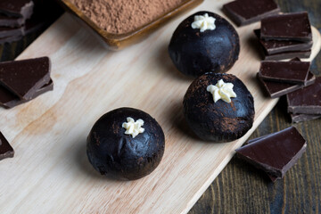 traditional Eastern European dish with cocoa and butter called Potato
