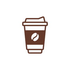 simple coffee cup vector For the hot drink menu in the cafe