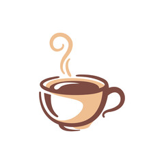 simple coffee cup vector For the hot drink menu in the cafe