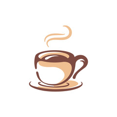 simple coffee cup vector For the hot drink menu in the cafe