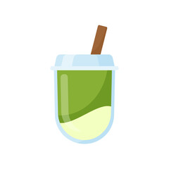 Obraz premium Pearl milk tea vector. Popular sweet drinks menu