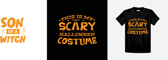halloween lettering Free Vector.. typography for t shirt..