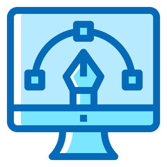 monitor design Icon Illustration