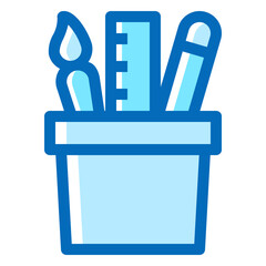 pencil case Icon Illustration