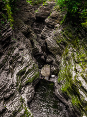 waterfall in the mountains