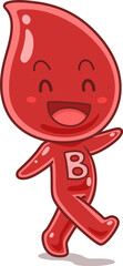 Blood types B cartoon.