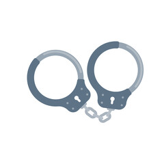 Handcuffs. Chains for detaining offenders.