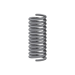 Spring car detail compression and extension elastic object that stores mechanical energy. Vector helical or coil spring designed for tension isolated realistic icon. Tension vehicle spare part
