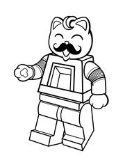  lucky cat barber shop design illustration