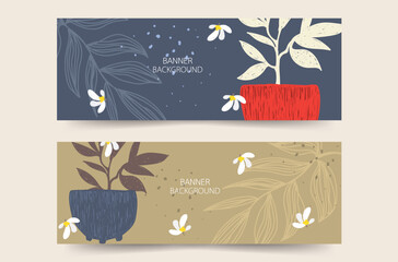 beautiful floral banners backgrounds eight