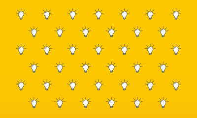Pattern light bulb. Successful cluster concept, teamwork, creativity and innovation. Vector illustration