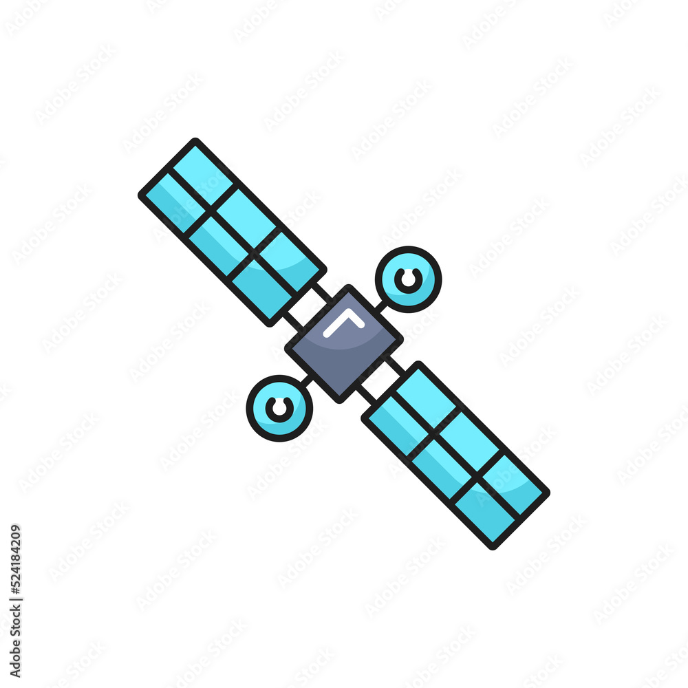 Leinwandbilder communication technology outline icon space satellite. telecommunication, internet broadcast and tel