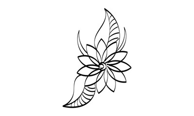 Henna Tattoo flower design. Mehndi style. Ornamental Pattern.