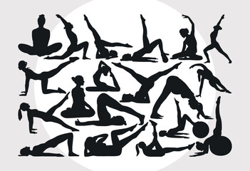 Yoga Pilates SVG Bundle, Yoga Pose Svg, Mediation Svg, Fitness Svg, Yoga Svg, Yoga exercise Svg, Pilates Svg, Gym Svg,
