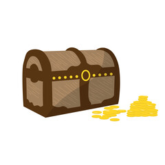 Treasure chest on white background